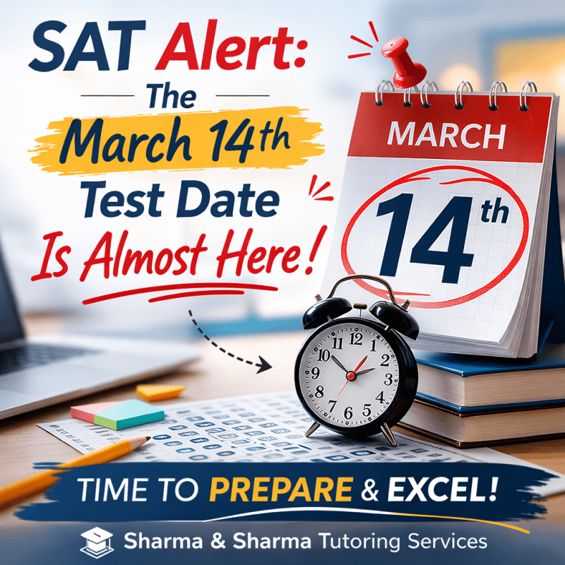 SAT Alert: The March 14th test is almost&nbsp;here!